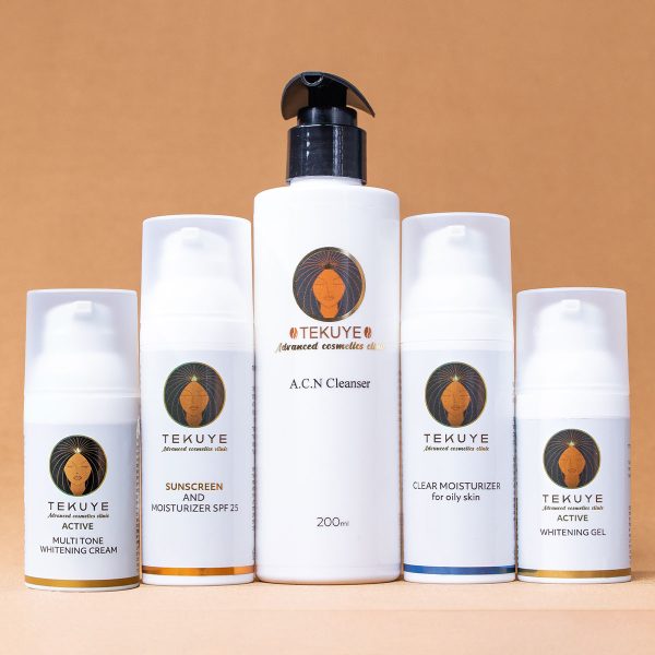 ערכה הכוללת 5 מוצרים להבהרה לעור שמן, מתאים לנשים בהריון והנקה